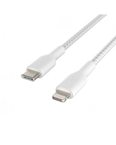 icecat_BELKIN Lightning USB-C Kabel  2m ummantelt, mfi zert., weiß, CAA004bt2MWH