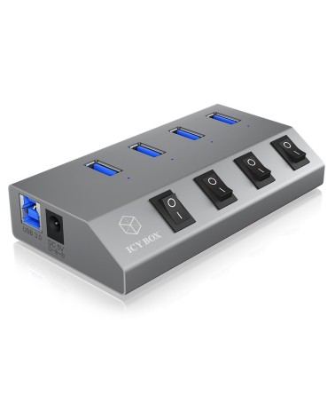 icecat_ICY BOX SchnellladegerÃ¤t 4-Port IcyBox USB 5V 20W IB-HUB1405 (g), IB-HUB1405