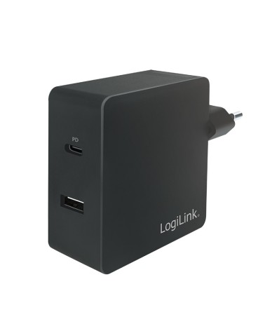 icecat_LogiLink USB Wall Charger 2port, w PD, 65W, schwarz, PA0213