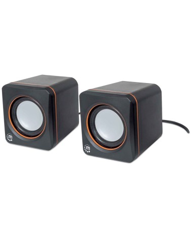 icecat_Manhattan Aktivbox USB Stereo 2 Lautsprecher schwarz orange retail, 161435