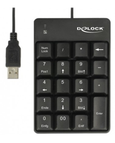 icecat_Tastatur Delock USB Nummernblock 19 Tasten, 12481