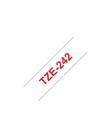 icecat_Brother Schriftband TZe-242 (lam.) Rot auf Weiß BxL 18mm x 8m, TZE242