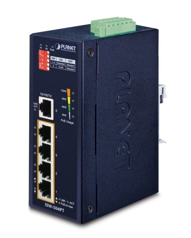 icecat_Planet Technology Corp. PLANET 5-Port Industrial Ethernet Switch w  4 PoE (-40~75, ISW-504PT