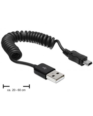 icecat_Delock Kabel USB 2.0-A St  USB mini 5 Pin Stecker Spiralkabel, 83164