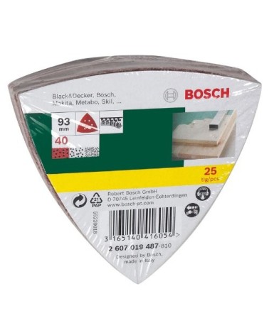 icecat_Bosch Schleifblatt Delta, P40, 25 Stück, 2607019487