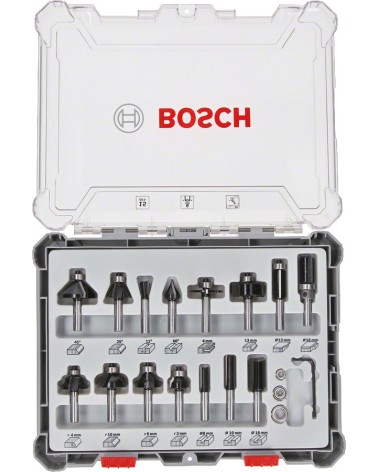 icecat_Bosch 15 tlg Mixed Fräser Set 6mm Schaft, 2607017471