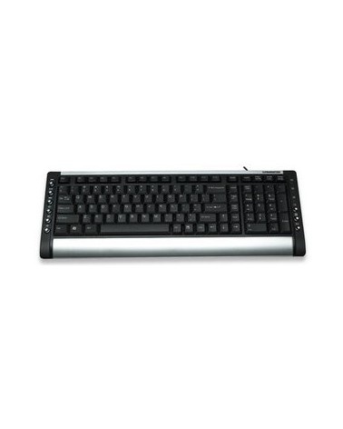 icecat_Tastatur Manhattan slimline   USB             schwarz silber retail, 177771