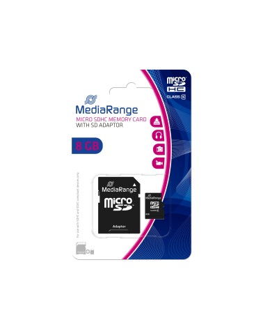 icecat_Media Range MediaRange SD MicroSD Card  8GB SD CL.10 inkl. Adapter, MR957