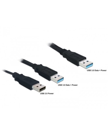 icecat_Delock Kabel USB 3.0-A Stecker zu USB 3.0-A + USB 2.0, 82908