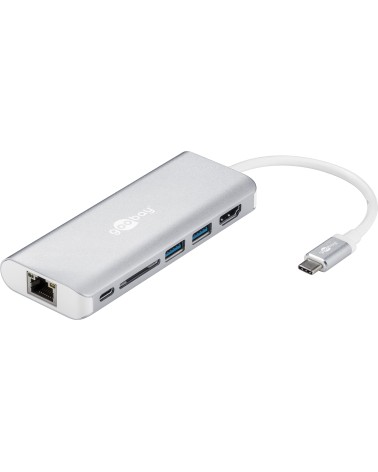 icecat_Goobay USB-C Multiport Adapter HDMI USB CR RJ45 PD, 76788