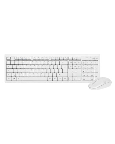 icecat_Logilink Wireless Tastatur-Maus Set, weiß kabellos, ID0104W