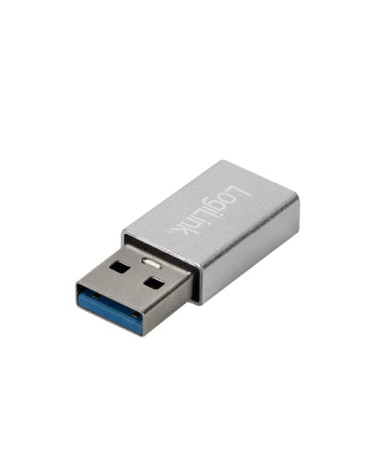 icecat_LogiLink Adapter USB 3.2 Gen1 Type-C,USB-A M zu USB-C F,silb, AU0056