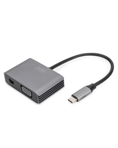 icecat_ASSMANN Digitus USB-CÂ™ 4K 2in1 Mini DisplayPort + VGA Grafik-Adapter, DA-70825