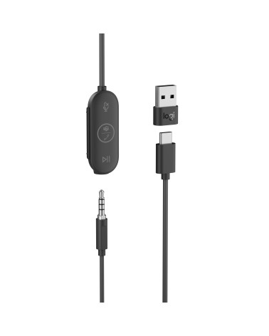 icecat_Logitech Headset Zone Wired Earbuds Graphite, 981-001009