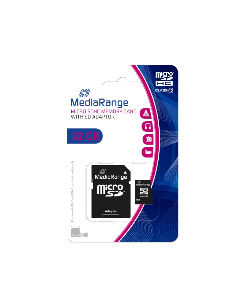 icecat_Media Range MediaRange SD MicroSD Card 32GB SD CL.10 inkl. Adapter, MR959