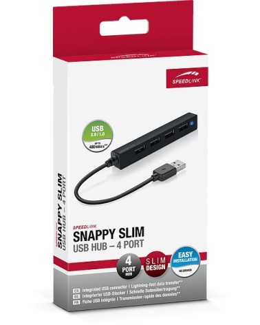 icecat_Speedlink SNAPPY SLIM USB Hub, USB-Hub, SL-140000-BK