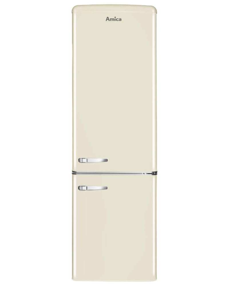 AMICA FREISTEHENDER KÜHL-GEFRIERSCHRANK - Retrodesign - beige [ EEK: E /  Skala A bis G ], KGCR 387 100 B