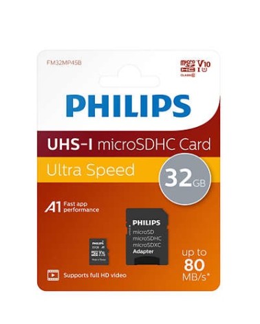 icecat_Philips MicroSDHC Card      32GB Class 10 UHS-I U1 incl. Adapter, FM32MP45B 00
