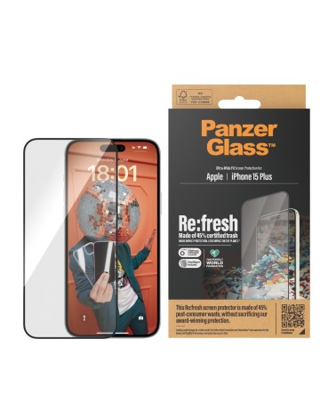 icecat_PanzerGlass Screen Protector Recycled Glass clear iP 15 Plus, 2823