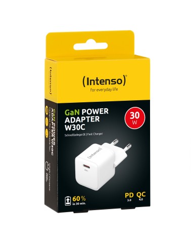 icecat_INTENSO Power Adapter W30C GaN weiß 1x USB-C 30W, 7803022