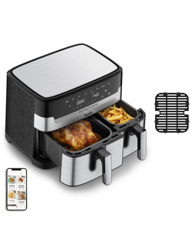 icecat_Tefal Dual Easy Fry & Grill EY905D silber schwarz, Dual Easy Fry & Grill EY905D