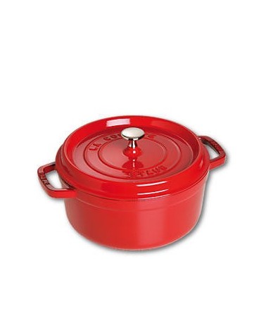 icecat_Staub La Cocotte 24cm rund, Kirsch-rot, Gusseisen, 40509-835-0