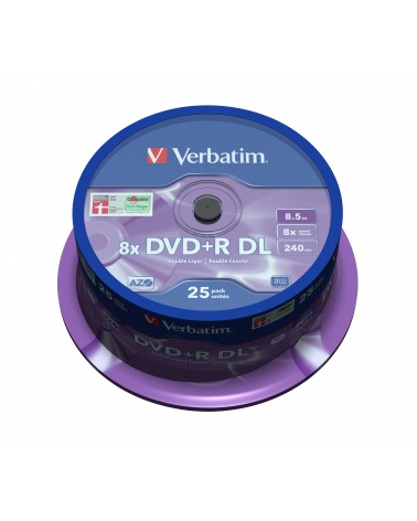 icecat_VERBATIM DVD+R DL 8.5GB 240Min 8x Cakebox(25Disc), 11-020-144