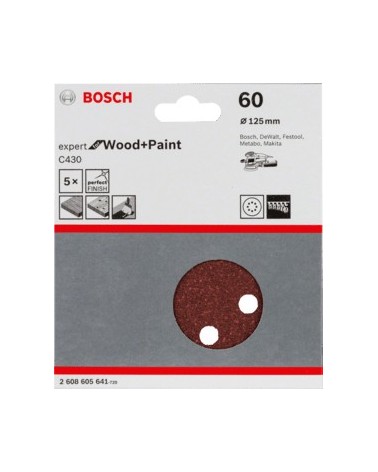 icecat_Bosch Schleifblatt C 430 D125MM Holz K?rnung 60 5 St., 2608605641