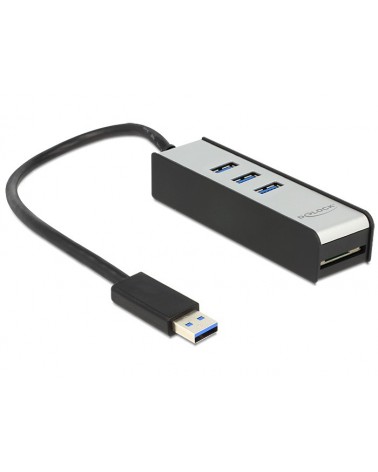 icecat_Delock HUB USB 3.0 4 Port + 1x SD Slot extern Aluline, 62535