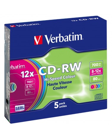 icecat_VERBATIM CD-RW 80Min 700MB 8-12x Slimcase(5 Disc), 10-020-104