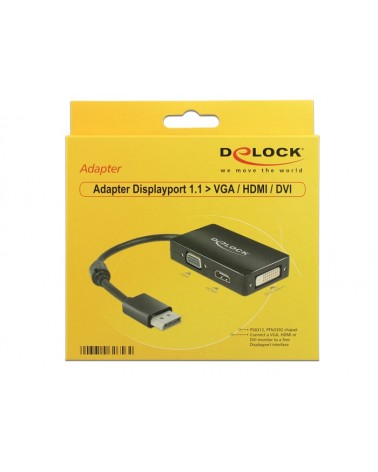 icecat_Delock Adapter Displayport  VGA HDMI DVI-D, 62656