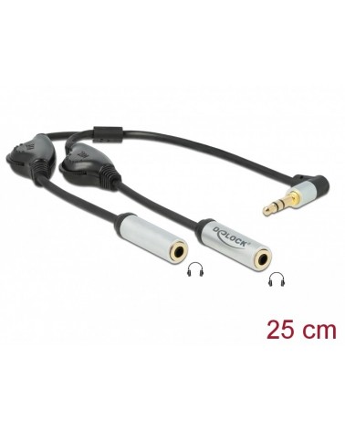 icecat_Delock Audio Splitter Klinkenstecker 3,5mm  2x Klinkenbuchse 3,5mm, Y-Kabel, 66434