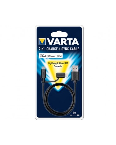 icecat_Varta Charge + Sync Kabel 2in1 Micro USB+Lightning 57943, 57943101401