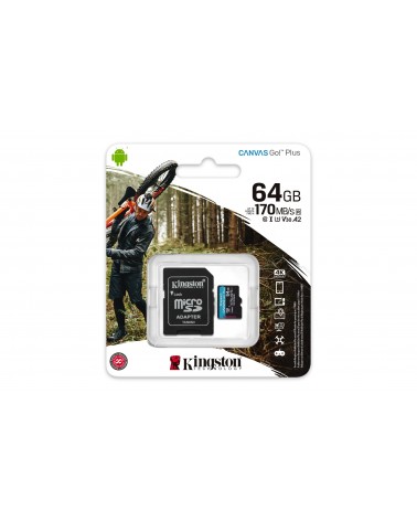 icecat_Kingston Technology Kingston 64GB microSDXC Canvas Go Plus 170R A2 U3 V30 Card+ADP, SDCG3 64GB