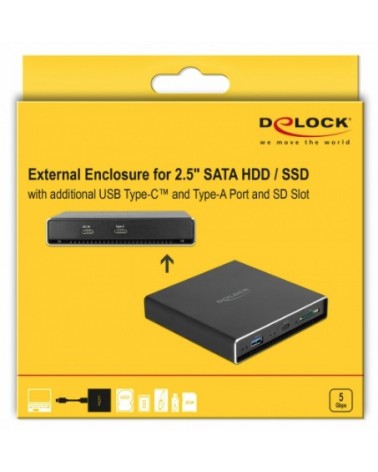 icecat_Delock Externes GehÃ¤use fÃ¼r 2.5â³ SATA HDD   SSD, LaufwerksgehÃ¤use, 42618