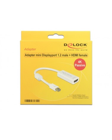icecat_Delock DisplayPort 1.2 Stecker HDMI 4K weiss passiv mini, 62614